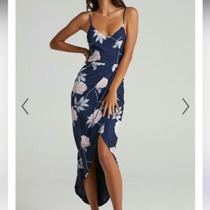 Showpo Just This Once Dress in Navy Floral